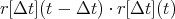 r[Δt](t - Δt ) ⋅ r[Δt ](t)
