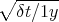 ∘ δt∕1y-